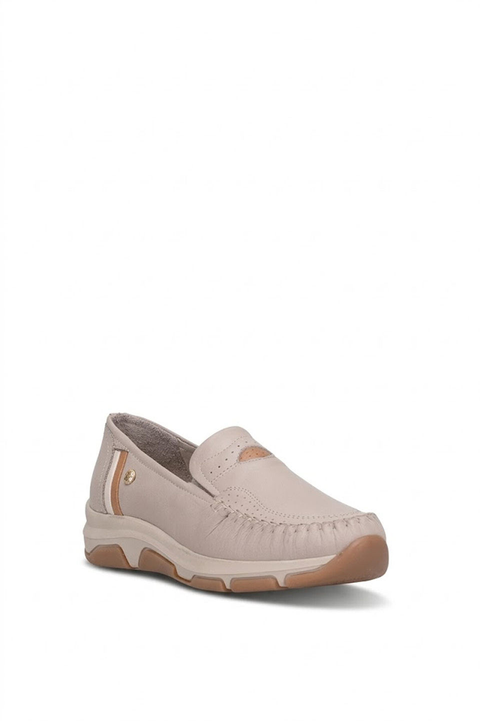 Mammamia D26YA-3565 Kadın Hakiki Deri Casual Ayakkabı Gri
