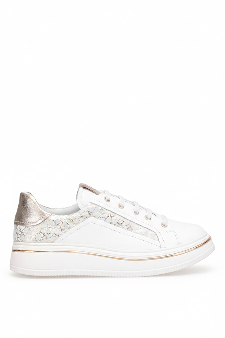 Mammamia D26YA-3885 Kadın Hakiki Deri Casual Ayakkabı Beyaz