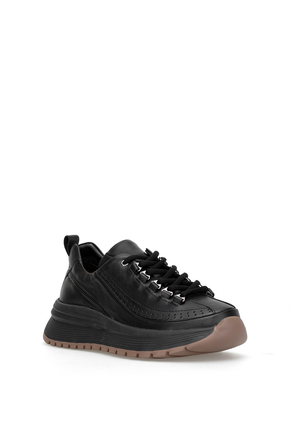 Mammamia D26YA-3905 Kadın Hakiki Deri Casual Ayakkabı Siyah