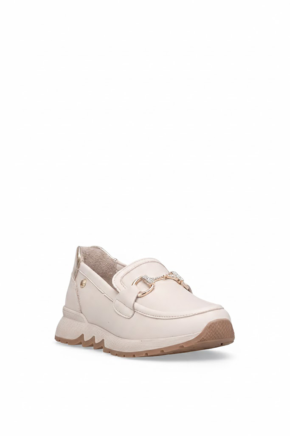 Mammamia D26YA-3975 Kadın Hakiki Deri Casual Ayakkabı Krem