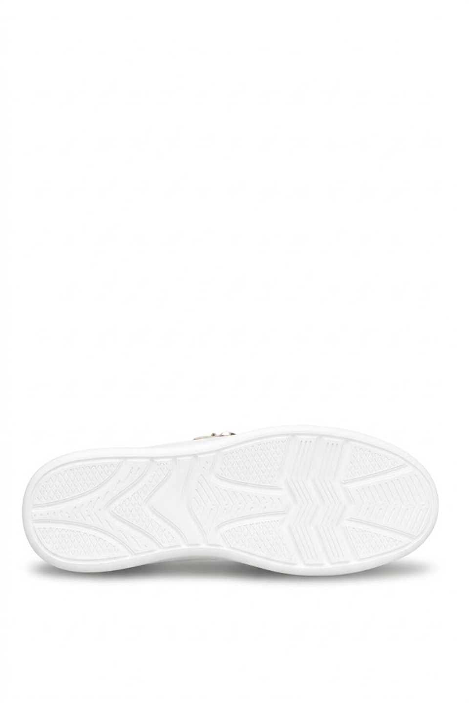 Mammamia D26YA-7075 Kadın Hakiki Deri Casual Ayakkabı Beyaz - Altın