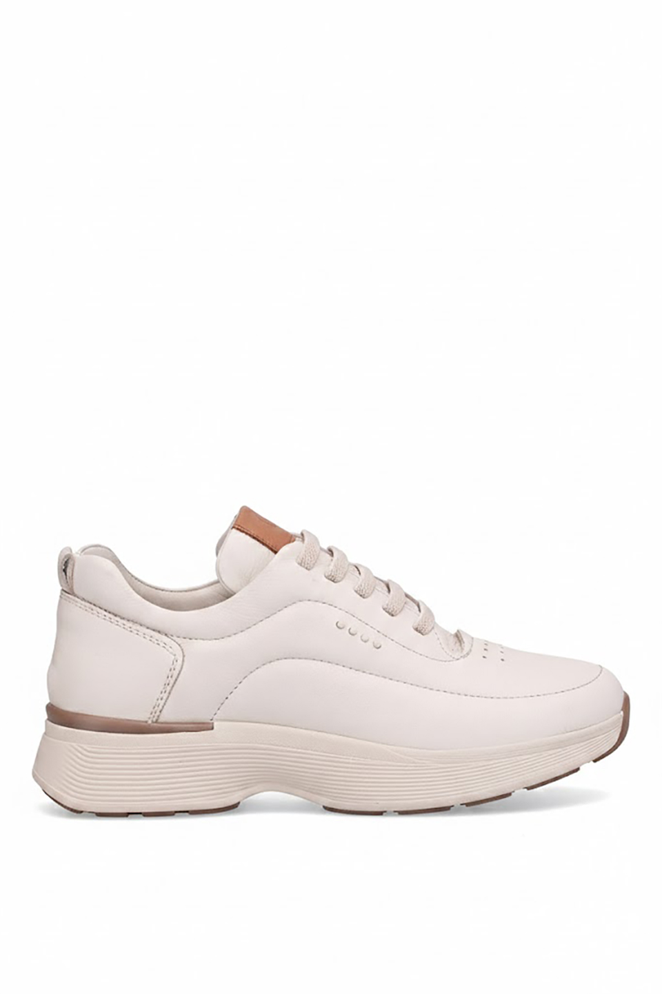 Mammamia D26YA-7410 Kadın Hakiki Deri Casual Ayakkabı Krem