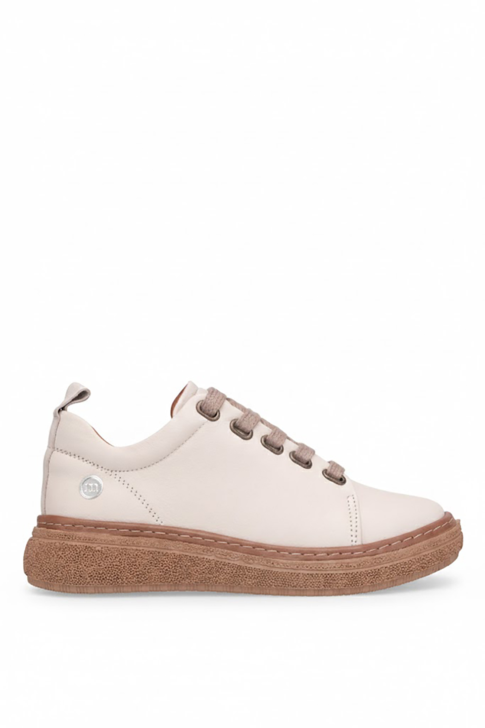 Mammamia D26YA-7750 Kadın Hakiki Deri Casual Ayakkabı Krem