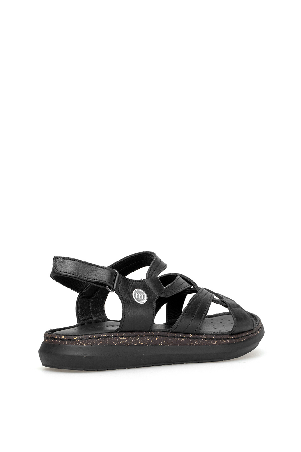 Mammamia D26YS-2740 Kadın Hakiki Deri Düz Sandalet Siyah