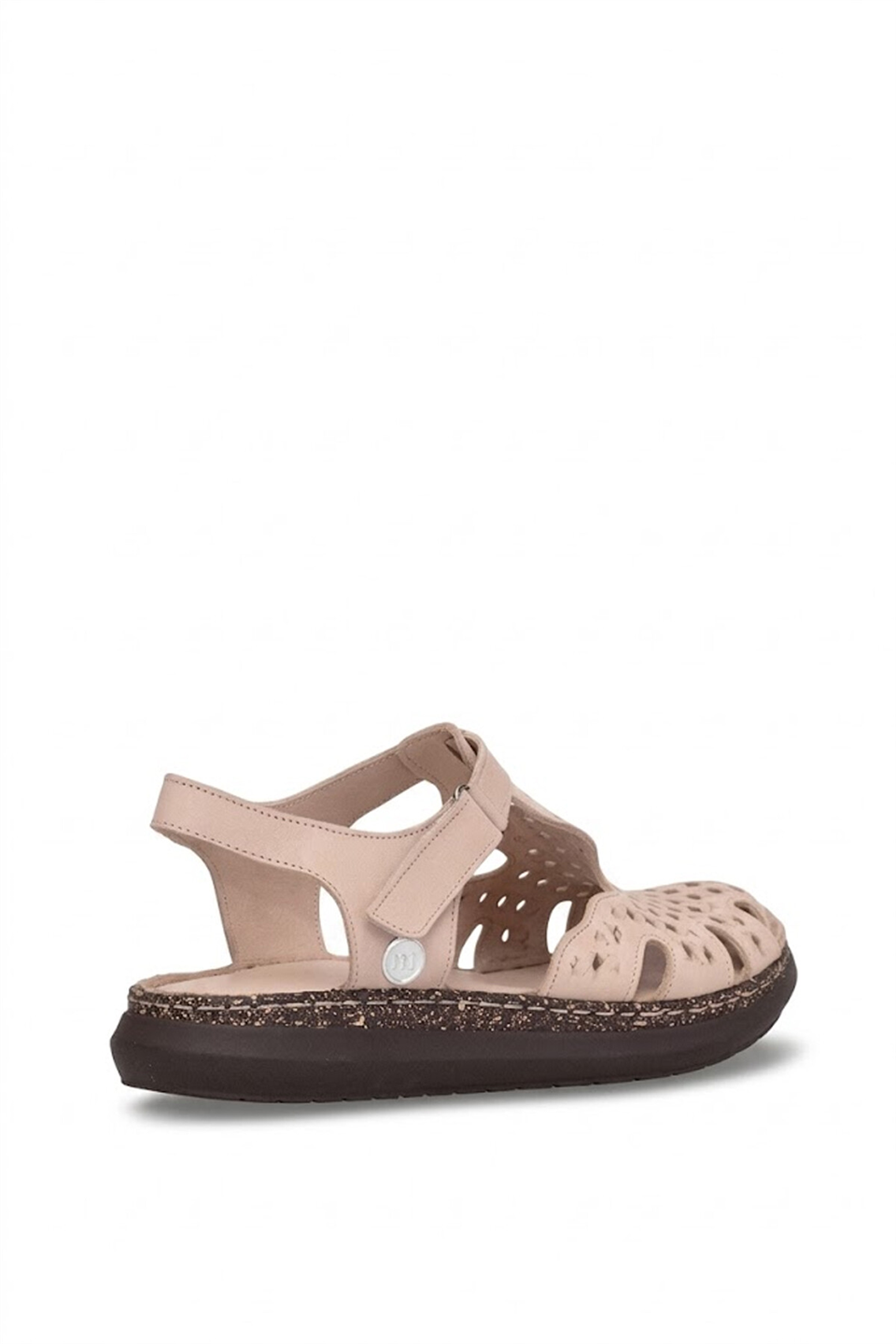 Mammamia D26YS-2750 Kadın Hakiki Deri Düz Sandalet Bej