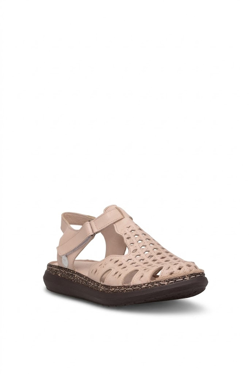 Mammamia D26YS-2750 Kadın Hakiki Deri Düz Sandalet Bej