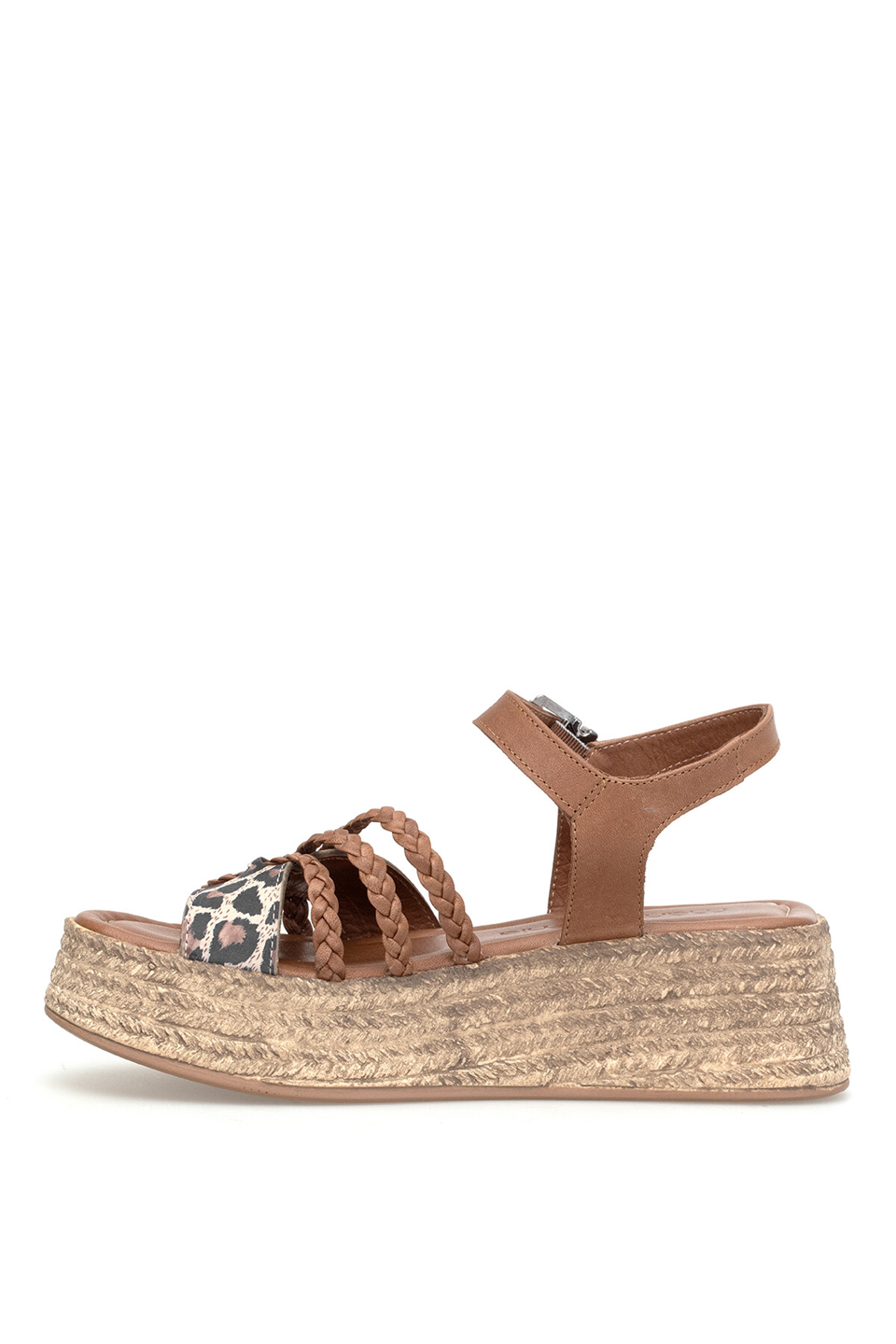 Mammamia D26YS-5260 Kadın Hakiki Deri Düz Sandalet Taba