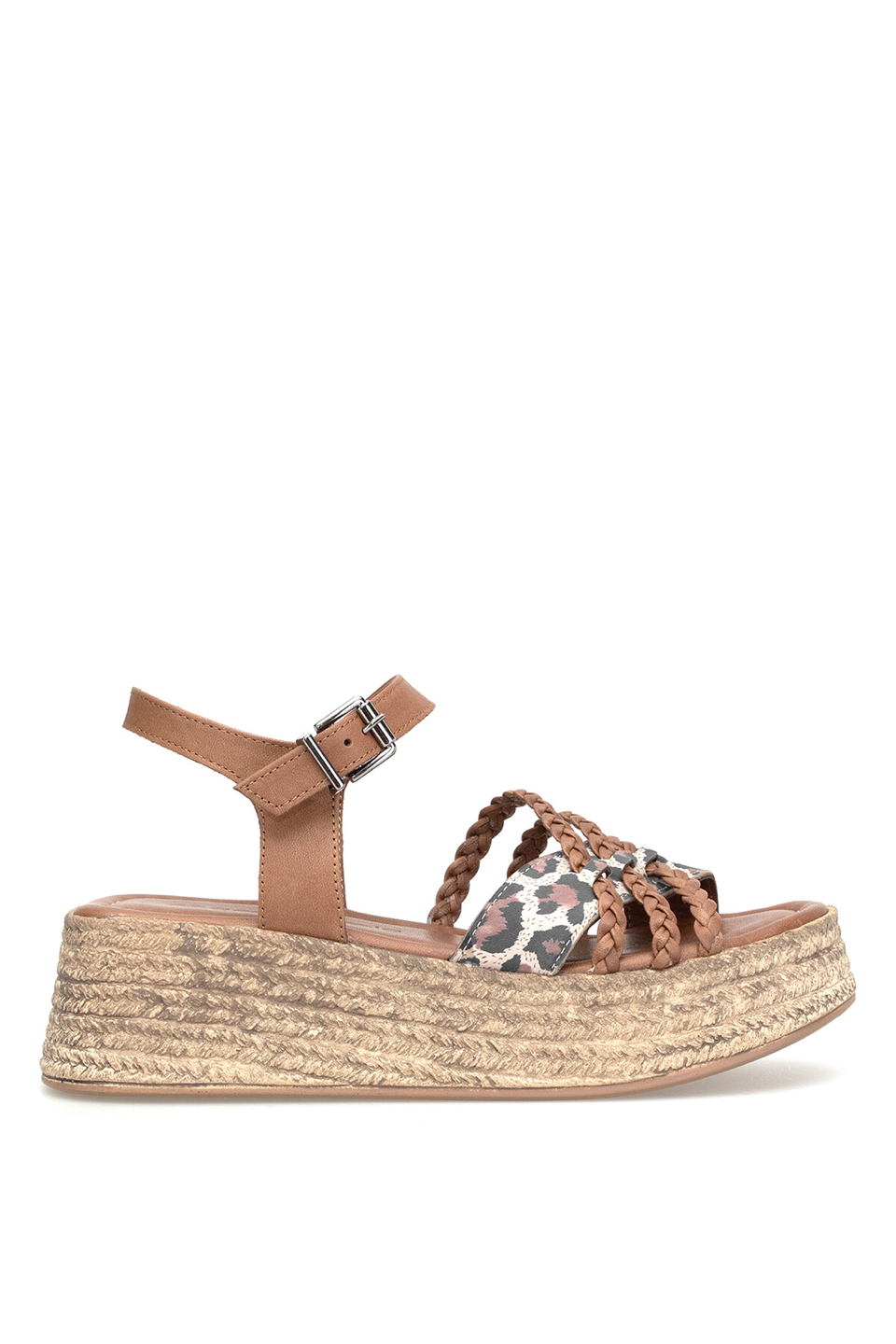 Mammamia D26YS-5260 Kadın Hakiki Deri Düz Sandalet Taba