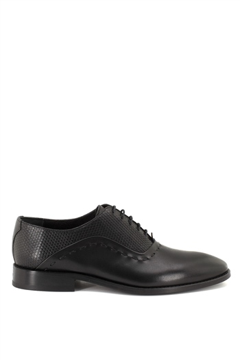 Marcomen 14399C Erkek Hakiki Deri Klasik Ayakkabı Siyah