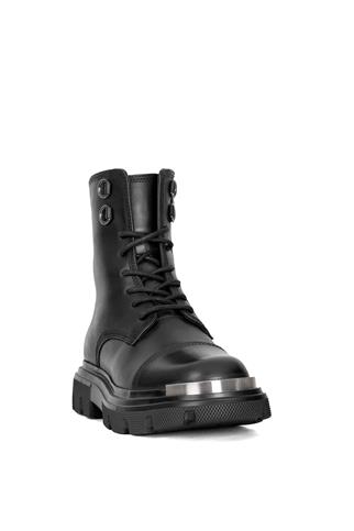 Marcomen 152-20208 Erkek Hakiki Deri Düz Bot Siyah