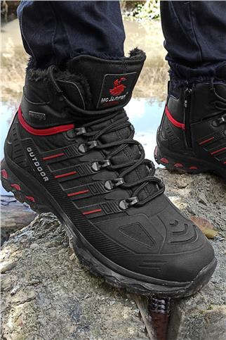 Mc Jamper 1823 Erkek Outdoor Bot Siyah - Kırmızı