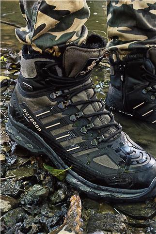 Mc Jamper 1823 Erkek Outdoor Bot Siyah - Haki