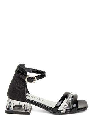 Minican BR P 116 Patik Kız Çocuk Abiye Ayakkabı Siyah