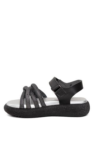 Minican ŞA F 006 Filet Kız Çocuk Düz Sandalet Siyah