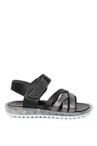Minican ŞA F K 011 Filet Kız Çocuk Düz Sandalet Siyah