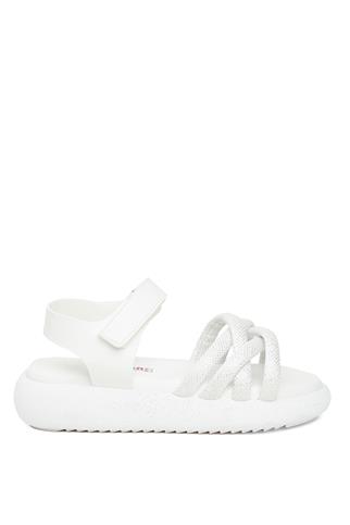 Minican ŞA P 006 Patik Kız Çocuk Düz Sandalet Beyaz