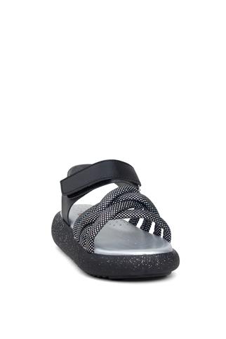 Minican ŞA P 006 Patik Kız Çocuk Düz Sandalet Siyah