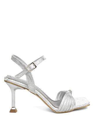 Miss Park Moda PM161 K200/2 Kadın Abiye Ayakkabı Gümüş