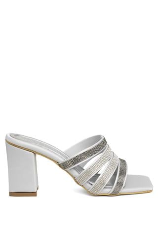 Miss Park Moda PM161 K400/1 Kadın Abiye Ayakkabı Gümüş