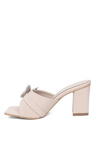 Miss Park Moda PM161 K420 Kadın Topuklu Terlik Ten