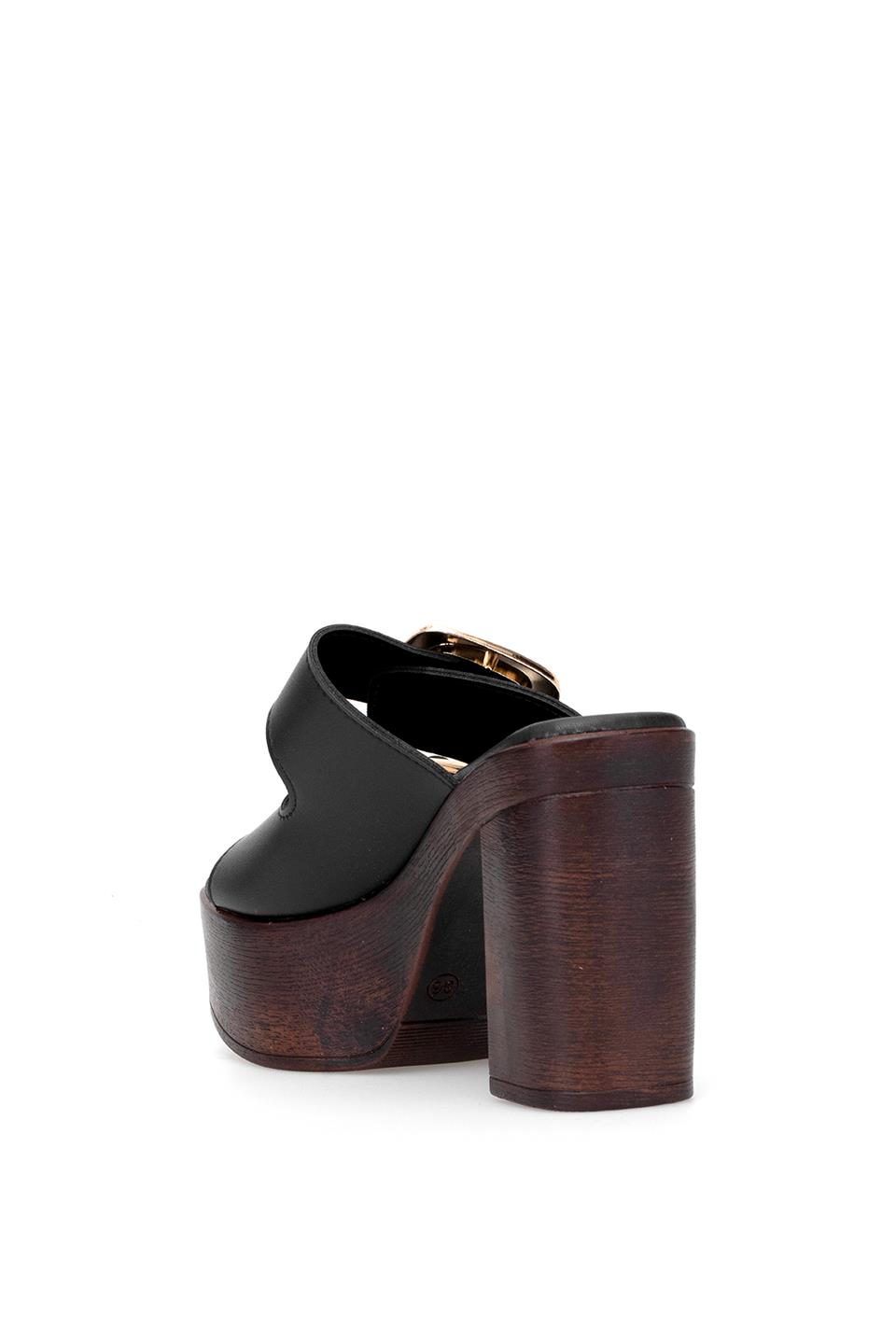 Miss Park Moda PM183 K766 Kadın Topuklu Terlik Siyah