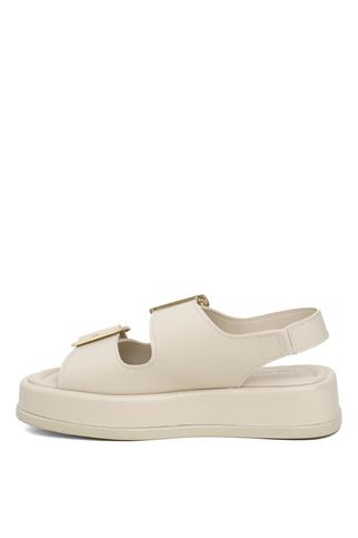 Miss Park Moda PM183 K793 Kadın Düz Sandalet Bej