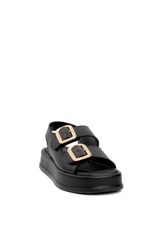 Miss Park Moda PM183 K793 Kadın Düz Sandalet Siyah