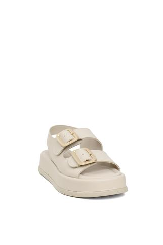 Miss Park Moda PM183 K793 Kadın Düz Sandalet Bej