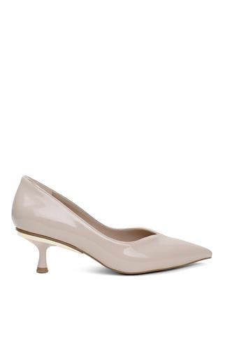 Miss Park Moda PM207 K0552 Kadın Klasik Topuklu Ayakkabı Bej