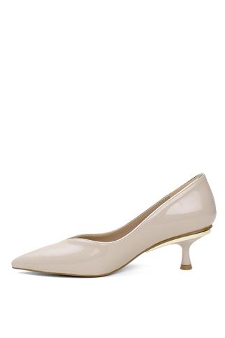 Miss Park Moda PM207 K0552 Kadın Klasik Topuklu Ayakkabı Bej