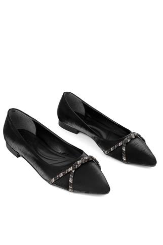 Miss Park Moda PM386 K498-1 Kadın Babet Siyah