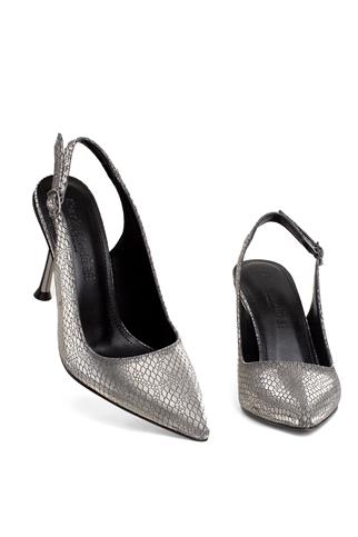 Miss Park Moda PM450 K099/2 Kadın Topuklu Ayakkabı Platin