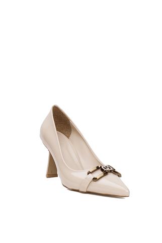 Miss Park Moda PM537 K209-1 Kadın Klasik Topuklu Ayakkabı Bej