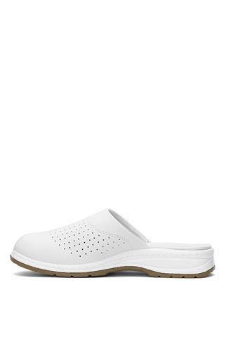 Muya 31020-3652 Sabo Kadın Ortopedik Sabo Terlik Beyaz