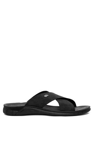 Muya 33301-3433 Vegas Erkek Ortopedik Düz Terlik Siyah