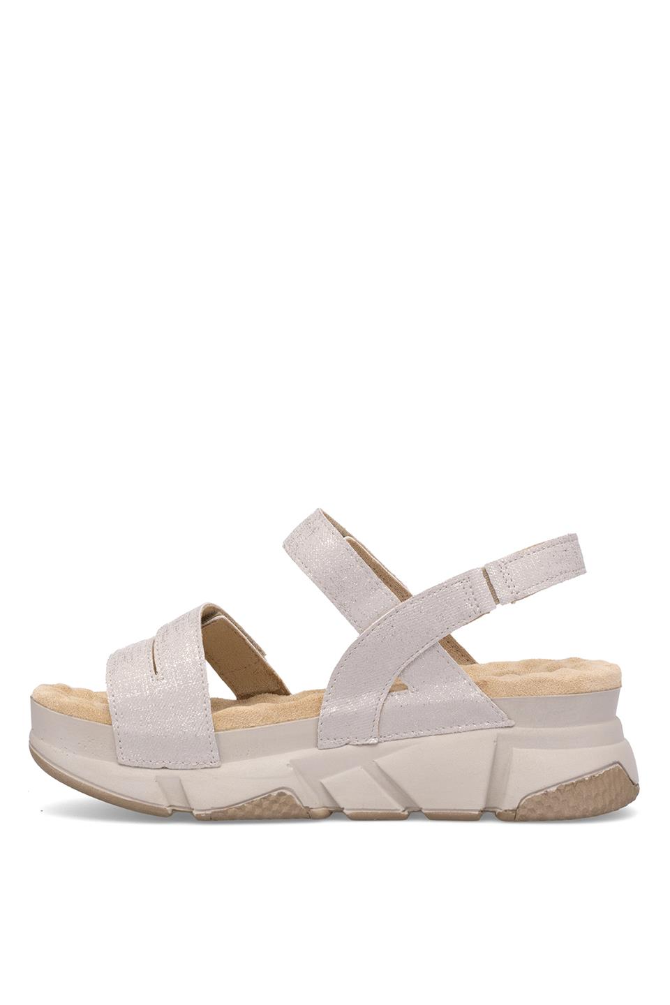 Muya 34201-4018 Olimba Kadın Ortopedik Dolgu Topuk Sandalet Bej