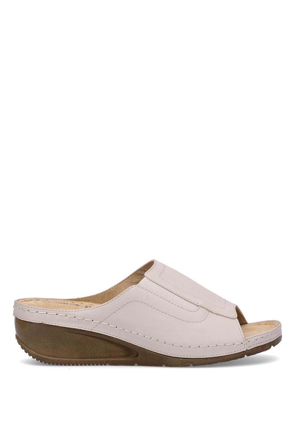 Muya 34217-4140 Eroso Kadın Ortopedik Dolgu Topuk Terlik Krem