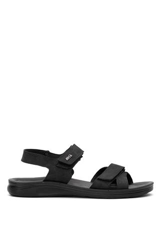 Muya 34300-3531 Araw Erkek Ortopedik Düz Sandalet Siyah