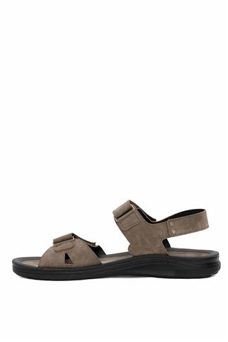 Muya 34300-3531 Araw Erkek Ortopedik Düz Sandalet Vizon