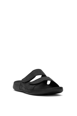 Muya 35404-3095 Luwih Erkek Ortopedik Düz Terlik Siyah