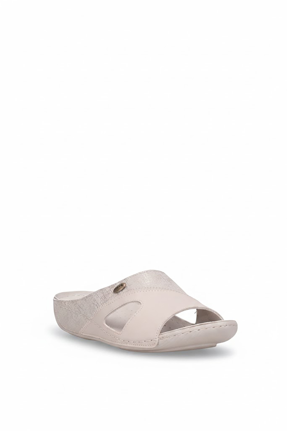 Muya 36217-3009-26Y Sinne Kadın Ortopedik Düz Terlik Krem