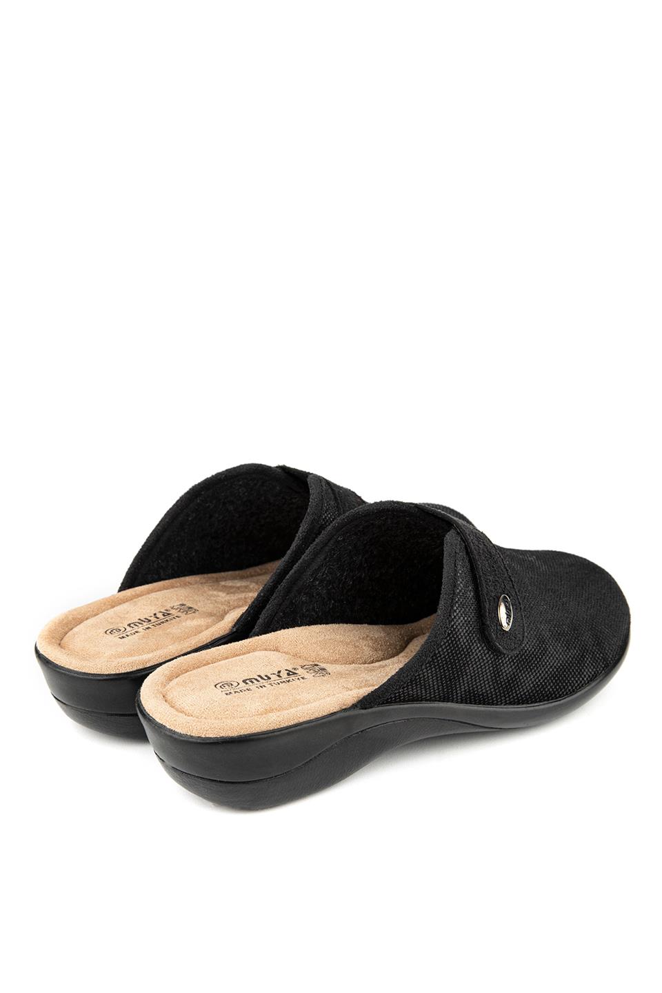 Muya 36907-2960 Nipul Kadın Ortopedik Ev Terliği Siyah