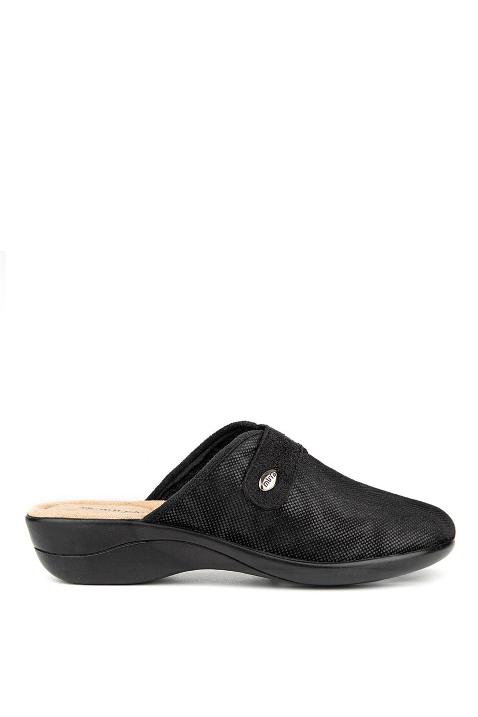Muya 36907-2960 Nipul Kadın Ortopedik Ev Terliği Siyah