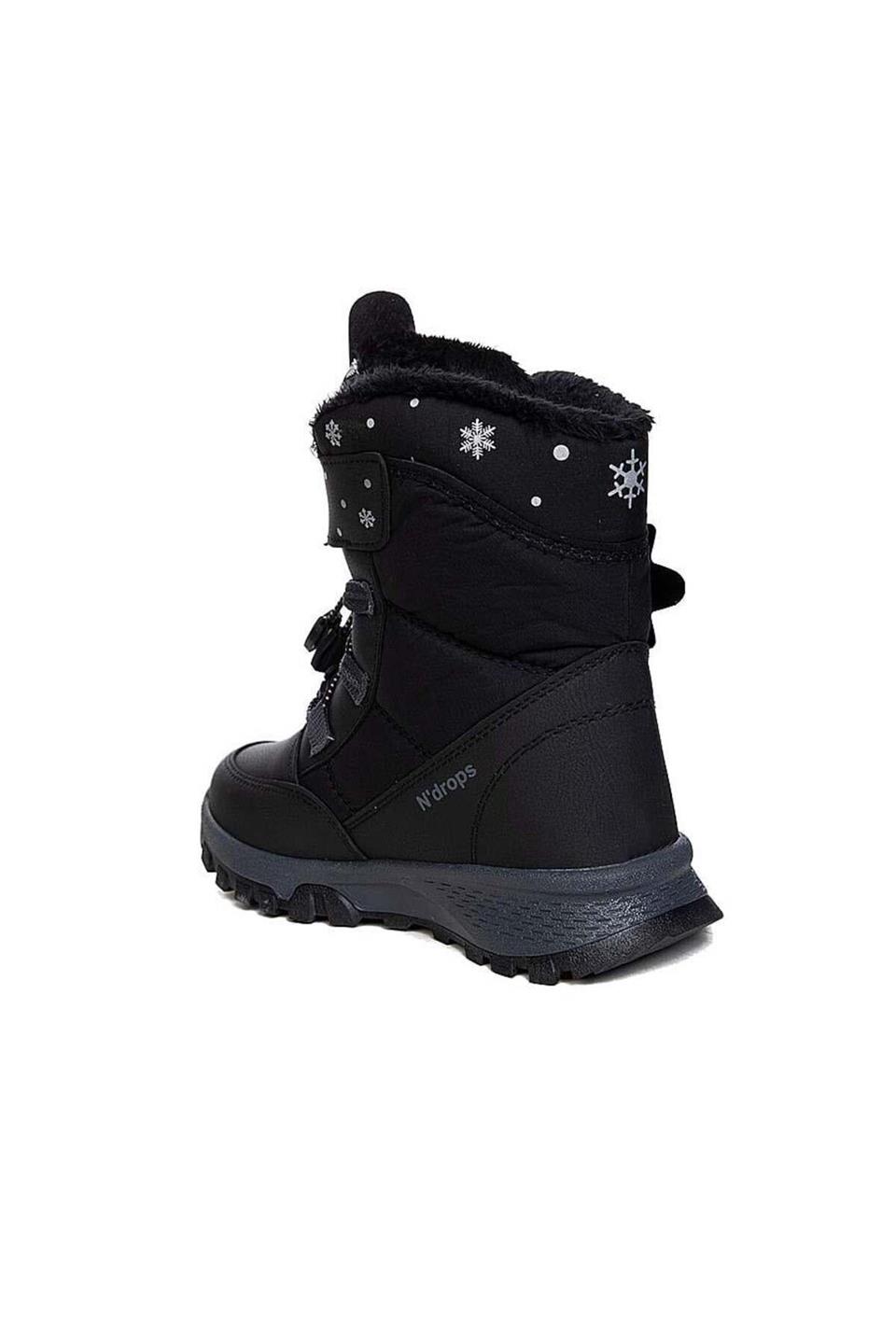 Ndrops YSEYL014 Kız Çocuk Kar Botu Siyah - Füme