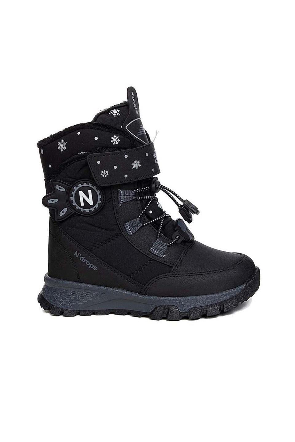 Ndrops YSEYL014 Kız Çocuk Kar Botu Siyah - Füme