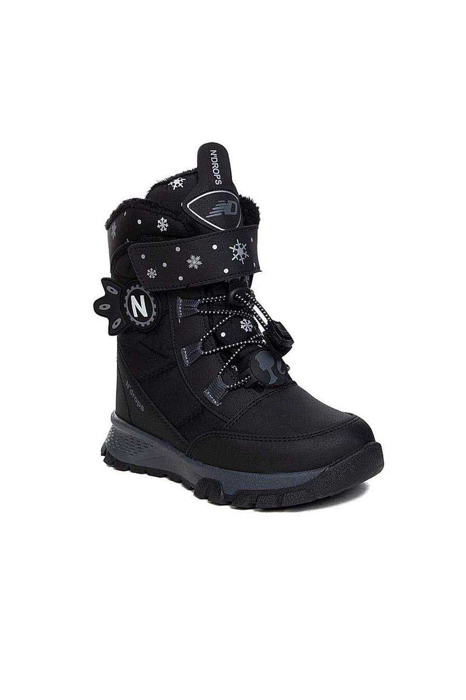 Ndrops YSEYL014 Kız Çocuk Kar Botu Siyah - Füme