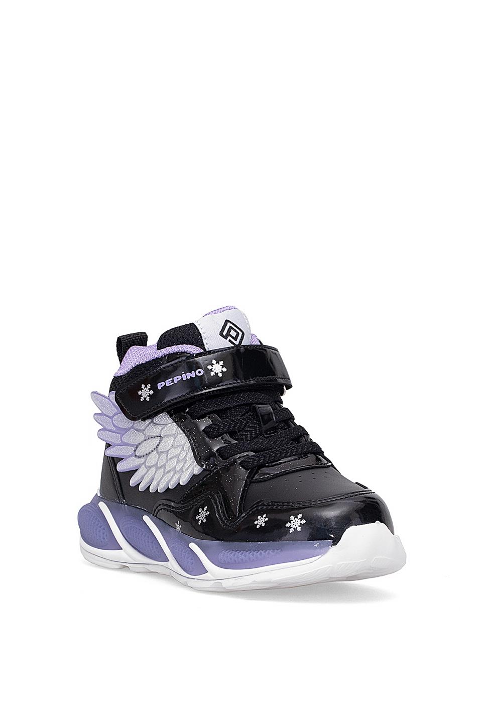 Pepino FK25-2040 Patik Kız Çocuk Sneaker Bot Siyah - Lila