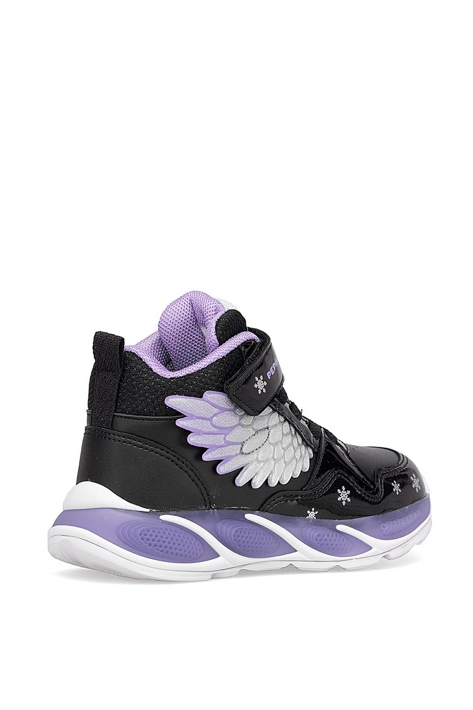 Pepino FK25-2040 Patik Kız Çocuk Sneaker Bot Siyah - Lila