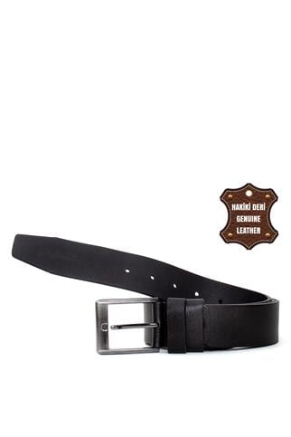 Pierre Cardin PC402 Erkek 4 cm Hakiki Deri Kemer Siyah