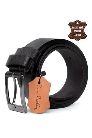 Pierre Cardin PC402 Erkek 4 cm Hakiki Deri Kemer Siyah
